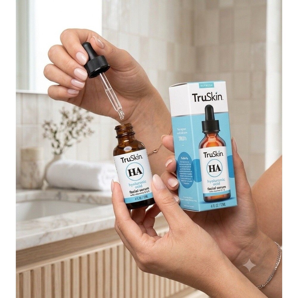 TruSkin HA Facial Serum, 1 fl oz - Hyaluronic Acid With Vitamins C & E For Face